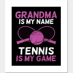 Tennis Grandma Grandmother Tennis Player Gift Posters and Art